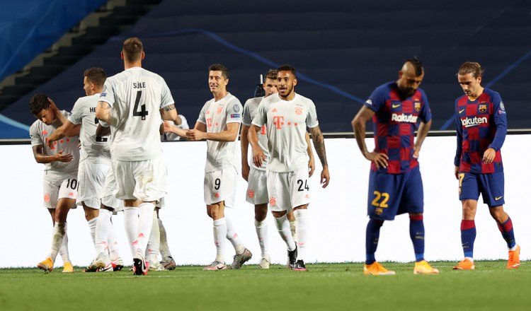 El Bayern festeja, Barcelona se lamenta. Foto:EFE