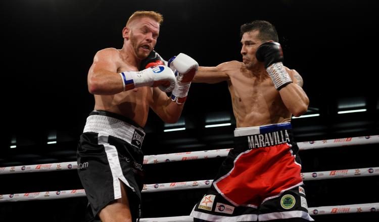 Sergio "Maravilla" Martínez conecta a José Fandiño. Foto:EFE