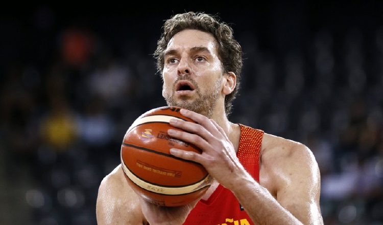 Pau Gasol con la selección de España. Foto:EFE