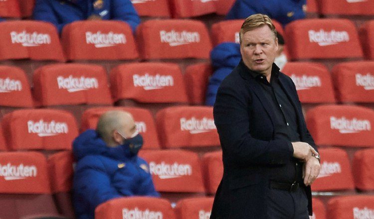 Ronald Koeman  fue expulsado del partido de Barcelona ante Granada. Foto:EFE