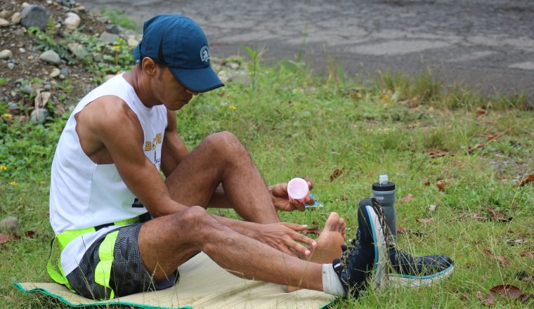 Omar Vargas, durante una para técnica en el recorrido. Cortesía