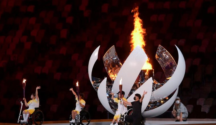 Atletas paralímpcios en la inauguración de los Juegos. Foto.EFE