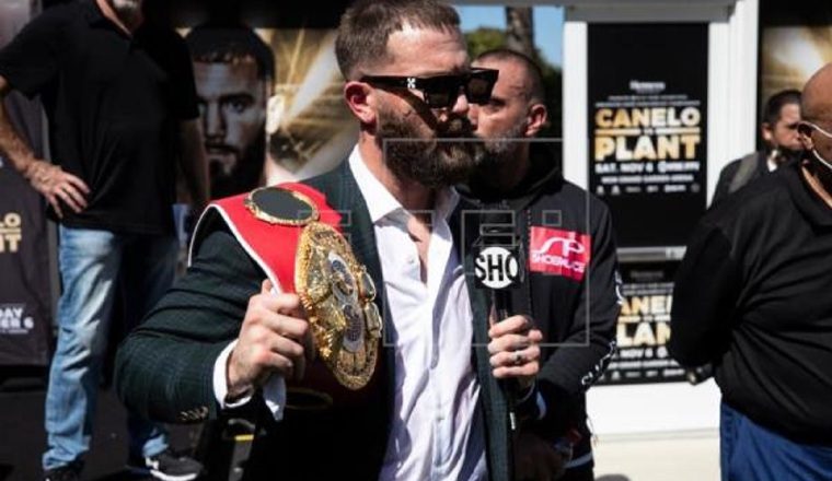 El estadounidense invicto, Caleb Plant. Foto: EFE