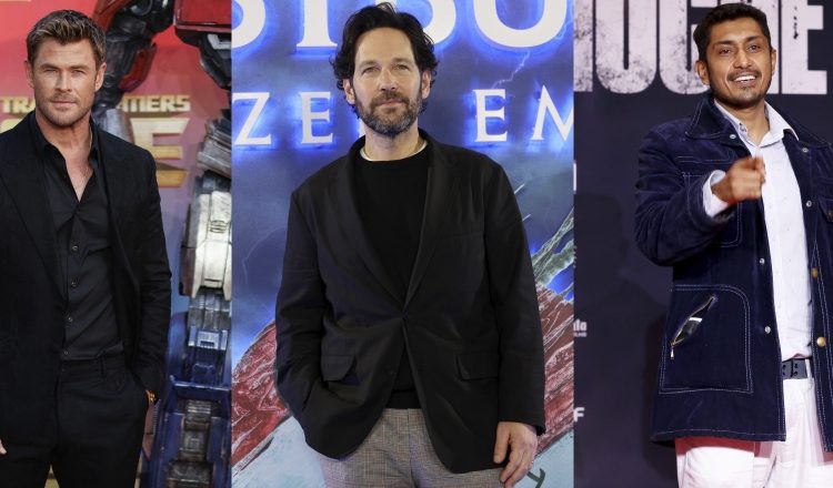 Chris Hemsworth, Paul Rudd y Tenoch Huerta. Foto: EFE