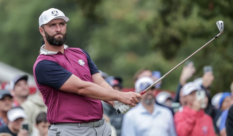 El español Jon Rahm en el equipo europeo. Foto: EFE