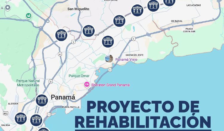 Ubicación de los puentes modulares que serán rehabilitados mediante este proyecto del MOP. Cortesía