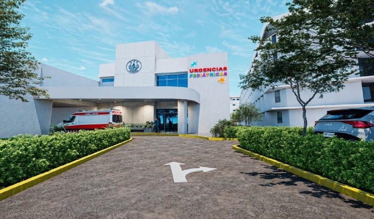 Así será la nueva torre de urgencias pediátricas en Ciudad de la Salud que debe estar en dos años. Cortesía