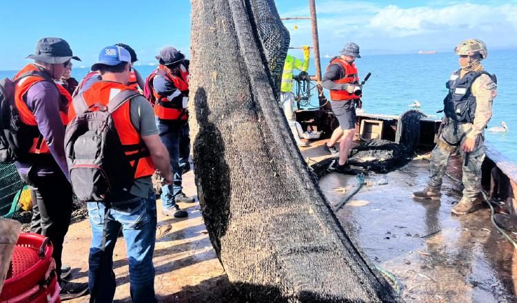Inspección de un barco.  Cortesía