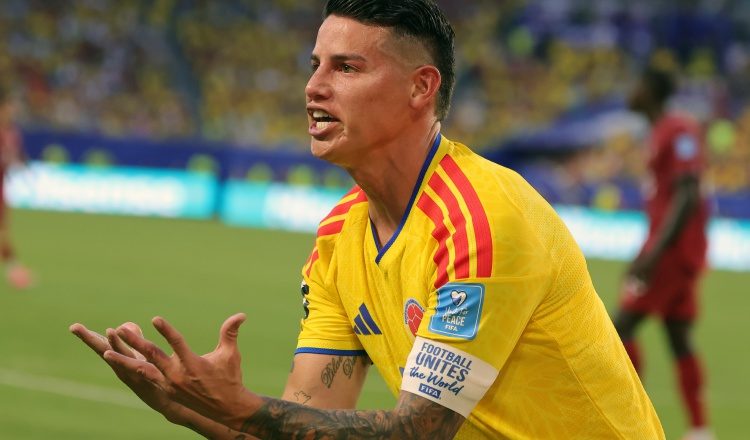 James Rodríguez, capitán de Colombia. Foto: EFE