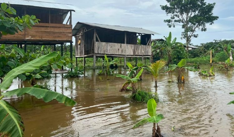 Así quedó esta comunidad de Bocas del Toro, luego de las lluvias de la madrugada del lunes. Cortesía