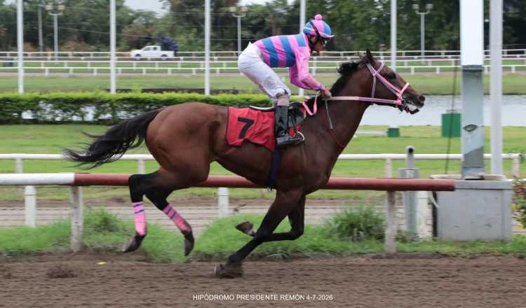 El caballo Takcorta expone su invicto en la jornada sabatina. Foto: 