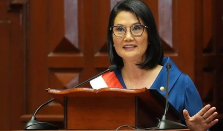 Keiko Fujimori, presidente de Perú.  EFE
