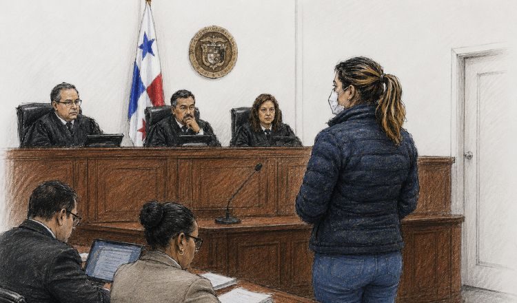 La empresaria, antes de culminar la audiencia, se dirigió al Tribunal entre sollozos, recalcando ser una persona honesta que se dejó manipular por su expareja.  CREADA CON IA