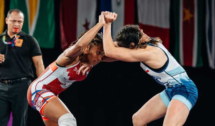 Yusneiry Agrazal ganó  bronce en la lucha libre, categoría de los 53 kilogramos, en los Juegos Suramericanos 2026. Foto COP
