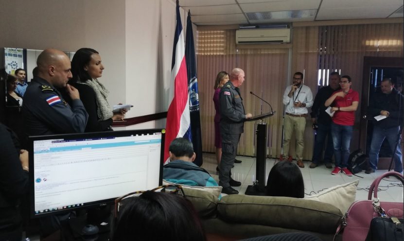 Las autoridades costarricenses rinden un informe sobre la "Operación Adalid". Foto/@MichaelSoto_CR