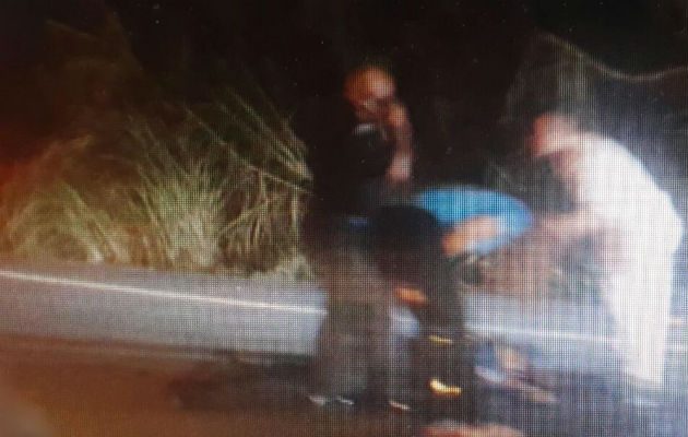 La unidad policial lesionada en Arraiján fue trasladada a un centro médico. @grupoelite507