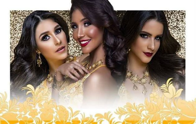 Valerie Falcón y sus princesas Fianerh Corro y Andrea Guevara.