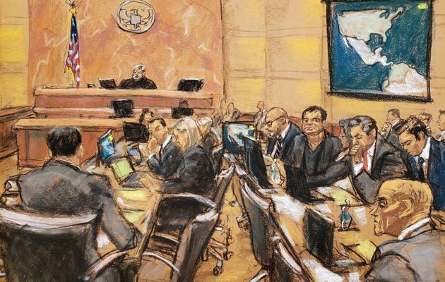 A lo largo del juicio de Joaquín "El Chapo" Guzmán se han presentado varios testigos, entre ellos, alías "Chupeta". Foto/Archivo