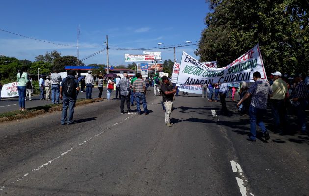  La protesta de los productores en Chiriquí, obedece al poco interés que ha mostrado el gobierno. Foto: José Vásquez. 