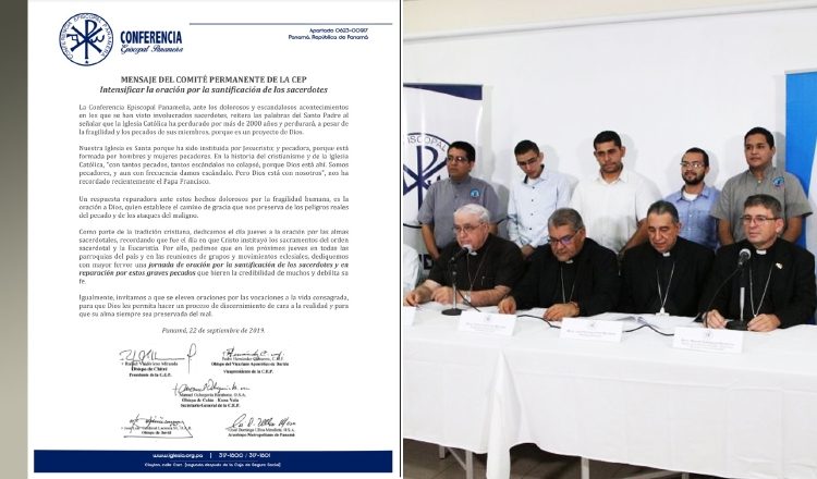 Comunicado de la dirigencia católica reconoce errores de algunos sacerdotes. Imagen de Twitter