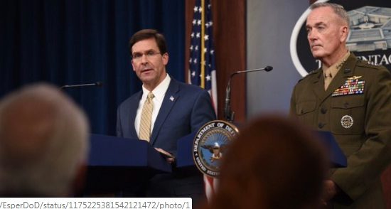   El titular del Pentágono también indicó que Washington "trabajará para acelerar la entrega de armamento a Arabia Saudí y EAU para mejorar su habilidad de defenderse a sí mismos".