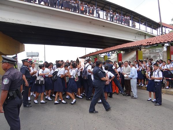 protestas, interamericana, escuela, estudiantes