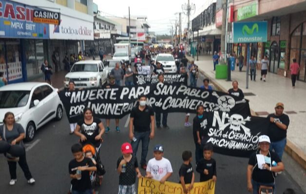 Los residentes de San Pablo Viejo han realizado varias protestas en rechazo a instalar el incinerador.  / José Vásquez