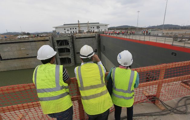 Un 97% de avance registra la obra de ampliación del Canal de Panamá.  / Archivo
