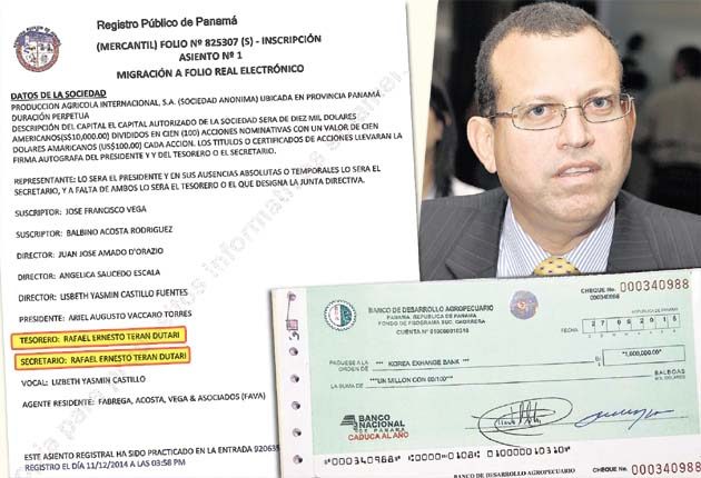 Documentos con los que se demuestra el pago del BDA por la deuda agropecuaria de Producción Agrícola Internacional S.A. al Korea Exchange Bank. /Foto Archivo 