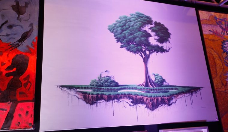 "Proceso natural", acrílico del pintor  Thanyo De Freitas. /Foto Aurelio Herrera