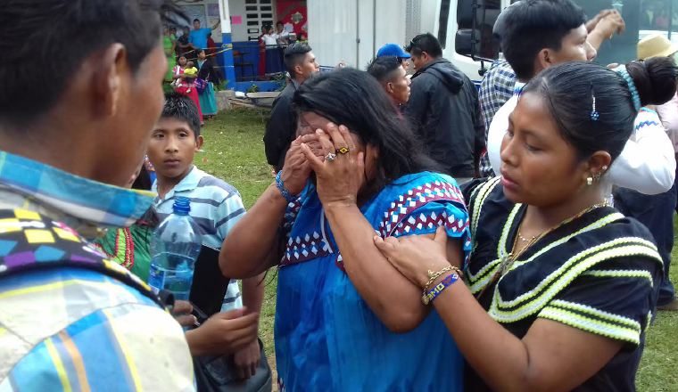 Afectada por incidente: Unidades policiales y del SPI lanzaron gas pimienta contra quienes mostraron su oposición a la firma del acuerdo por parte de algunas autoridades tradicionales y el presidente Juan Carlos Varela. 