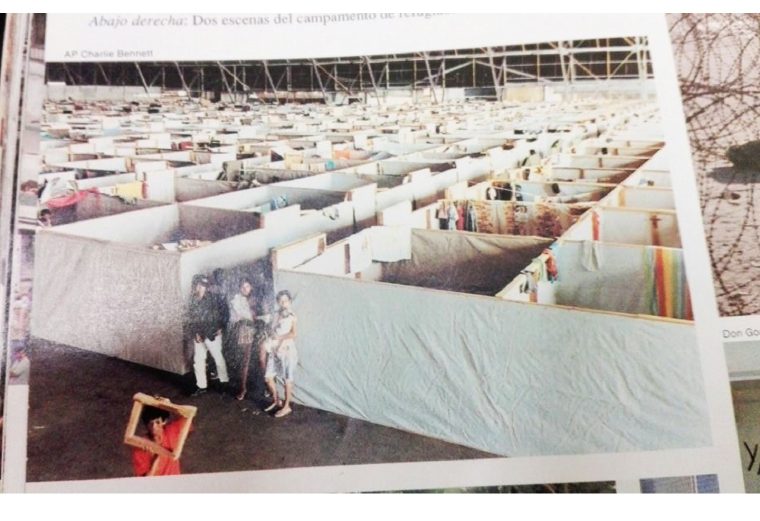 Desplazados de El Chorrillo: En Albrook y en Balboa, el Comando Sur organizó campos de asistencia humanitaria para los desplazados del barrio de El Chorrillo, que fue el más afectado por la invasión debido a  su cercanía al cuartel central.