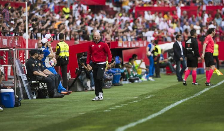El técnico del Sevilla, Jorge Sampaoli. EFE
