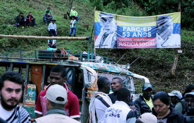 Ceremonia de dejación de armas de integrantes de las Farc. FOTO/EFE