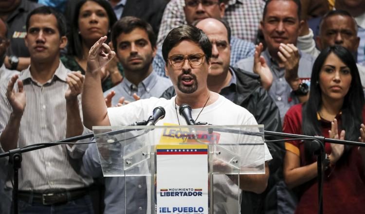 Primer vicepresidente del Parlamento Freddy Guevara, es el vocero de la MUD. /Foto EFE