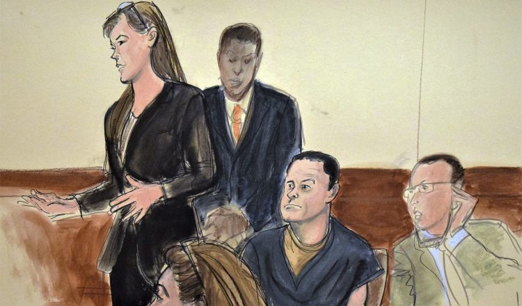Audiencia de "El Chapo" Guzmán. /Foto AP