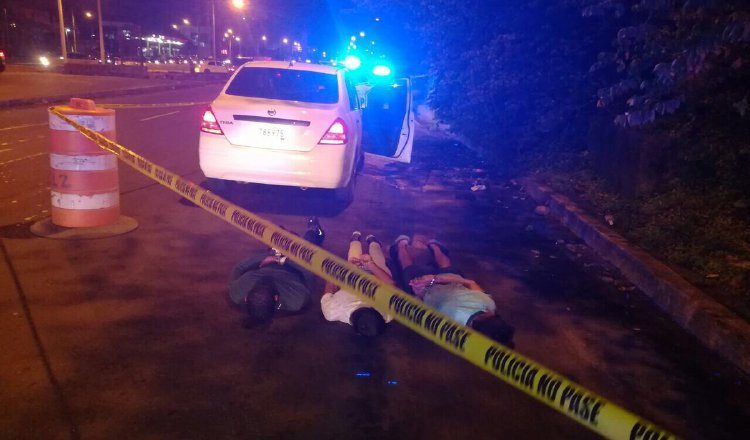 Los sospechosos fueron capturados por la Policía Nacional. Cortesía