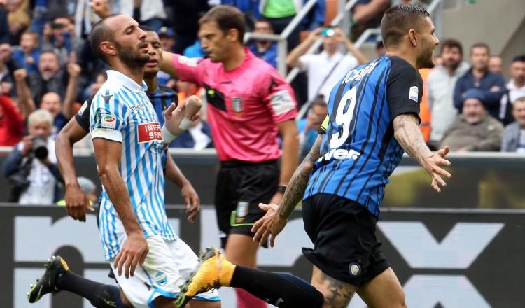 Mauro Icardi celebra su anotación ante el modesto Spal. /Foto EFE