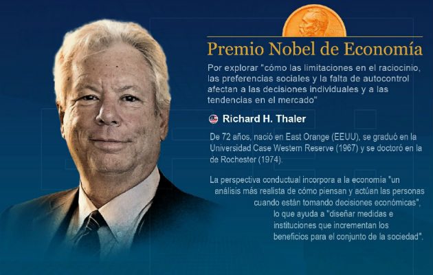 Richard H. Thaler, premio Nobel de Economía 2017. Foto/ EFE