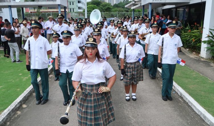 Banda del Instituto Técnico Don Bosco participó en la actividad de Epasa. /Foto Alcides Rodríguez   