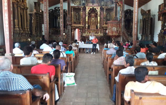 Ariana Lyma Young, directora nacional del Patrimonio Histórico, dando explicaciones. Foto: José Adames