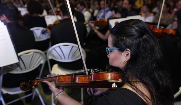Talentosos músicos de la Orquesta Sinfónica.