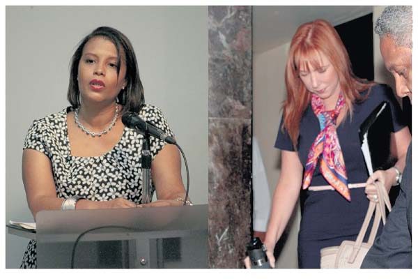 Zuleyka Moore se mostró molesta durante su intervención ayer. /Ana Lucrecia Tovar de Zarak habló poco de sus ejecutorias. /Fotos Víctor Arosemena