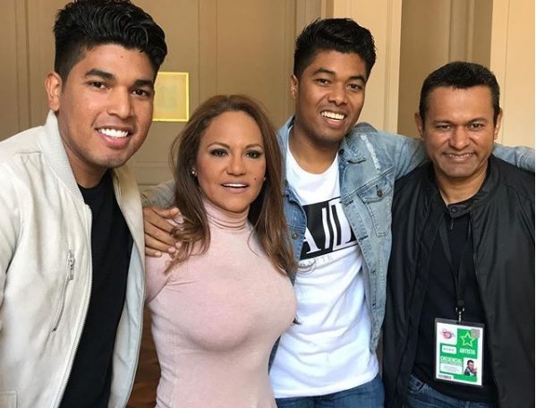 Junto al dúo colombiano los K Morales. Foto: Instagram