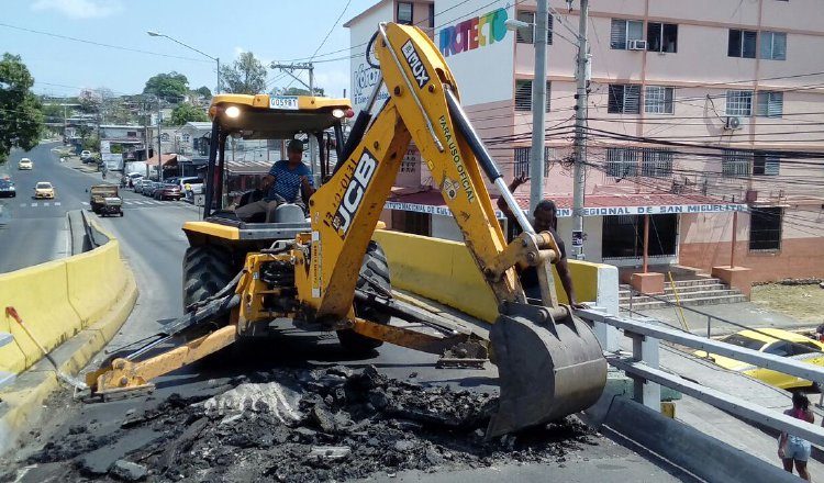 Durante los trabajos, el acceso vehicular estuvo suspendido por el área. /Foto: Cortesía