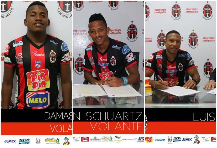 Dámaso Santos (izq),  Kevin Schuartz (c) y   Luis Mendoza, los involucrados.