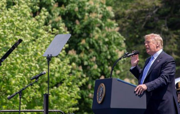 El mandatario Donald Trump en el Capitolio de EE.UU. Foto: EFE 