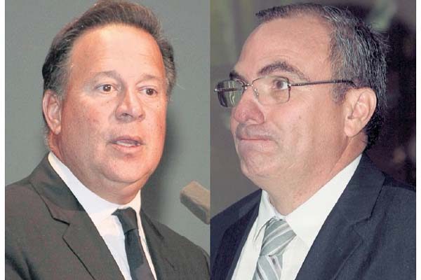 Juan Carlos Varela Rodríguez, presidente de la República, y Rolando López.