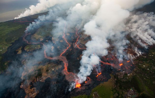La erupción en curso de Kilauea es la más grande en décadas. FOTO/EFE 