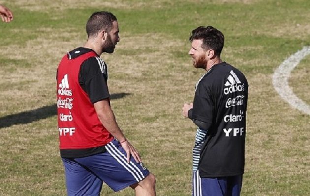 Argentina durante las prácticas.